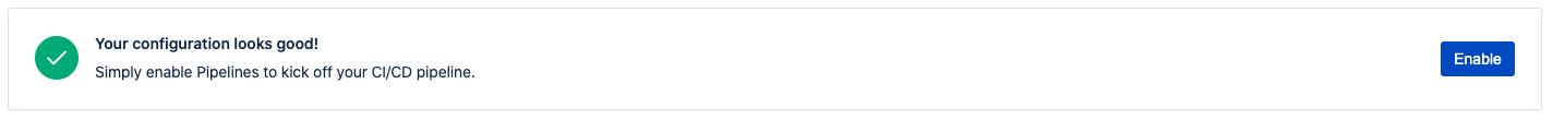 Bitbucket Pipeline Enabled