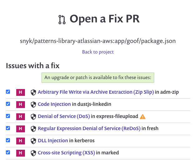 Snyk PR Fix 02
